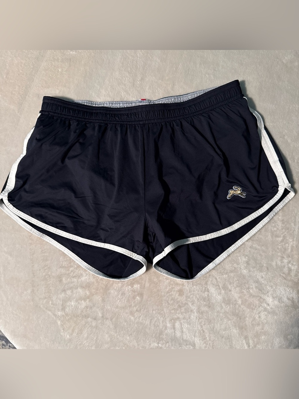Tracksmith Navy Blue Women's Running Shorts with White Trim